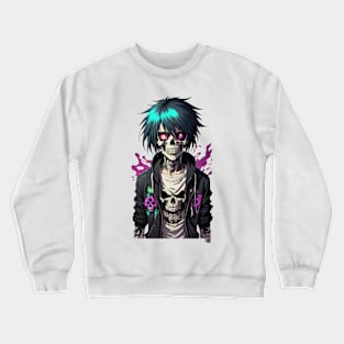 Emo Hair Zombie Crewneck Sweatshirt